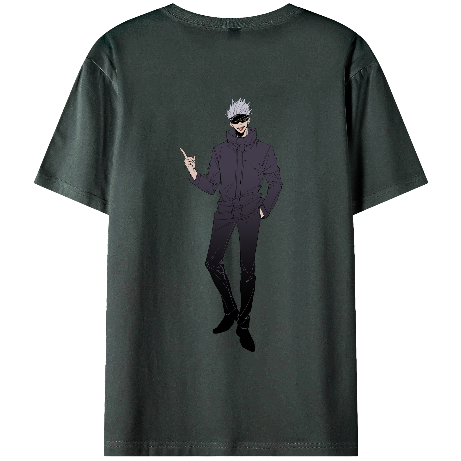 （画像用） 呪術廻戦 Jujutsu Kaisen 綿100％ メンズ半袖Tシャツ（バックプリント） 通気性